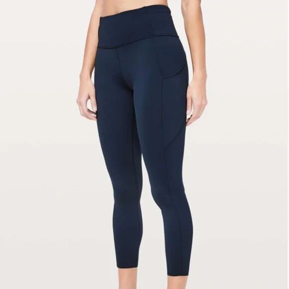 Lululemon Fast & Free 7/8 Tight II Nulux 25" Non Reflective - Navy 4 - Picture 2 of 10